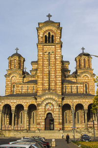 s Church or Church of St. Mark in the  park in Belgrade, Serbia