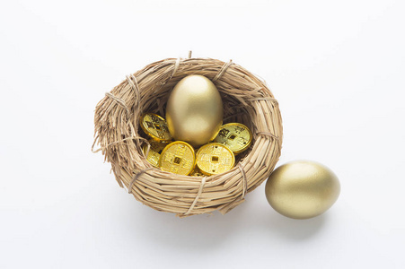 金蛋和金币图片大全