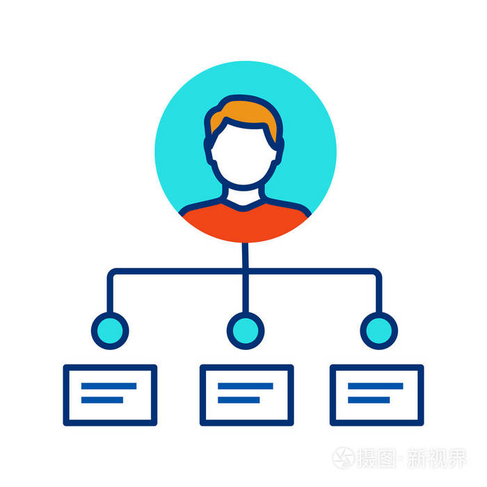 员工能力和技能彩色矢量图标