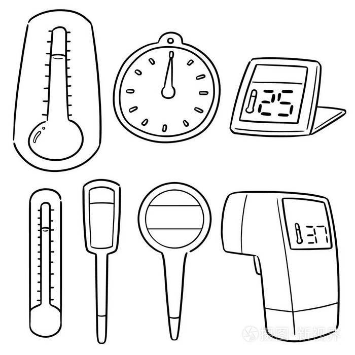 温度计的矢量集