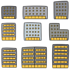 建筑物的矢量集