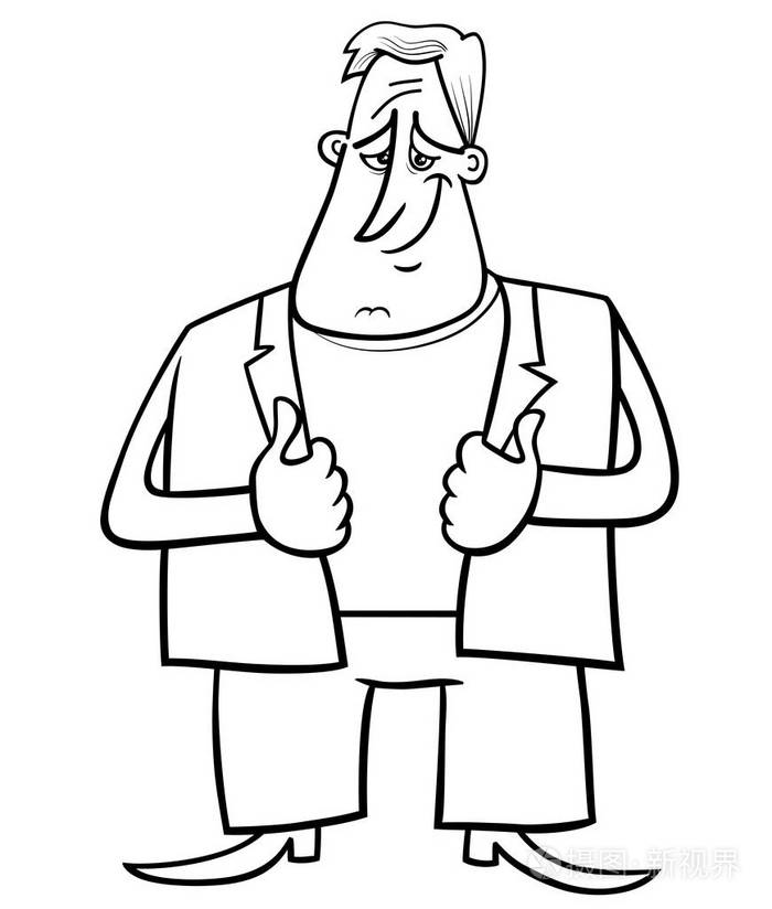 黑白漫画人滑稽漫画人物画集插图