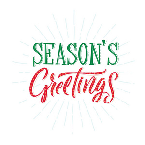 s Greetings. Merry Christmas text design. Vector logo, typograph