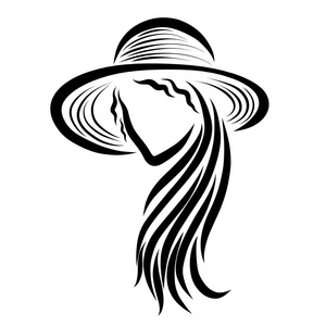 头饰剪影摄影图