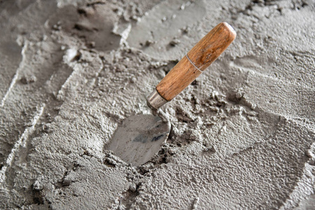 水泥砂浆纹理背景坚固的地板混凝土与水泥搅拌机在地面背景上平铺施工胶