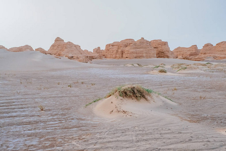 邓黄亚当国家地质公园甘西北戈壁沙漠中的亚当岩