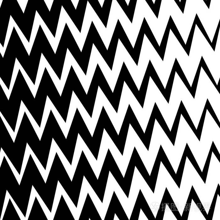 几何简单锯齿形打印波形图案