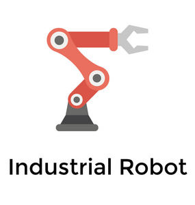 工业机器人的平面详细图标。
