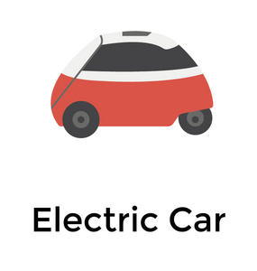 电动汽车平面详细图标设计