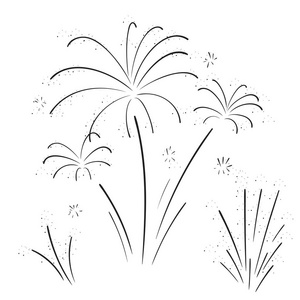 手绘烟花照片