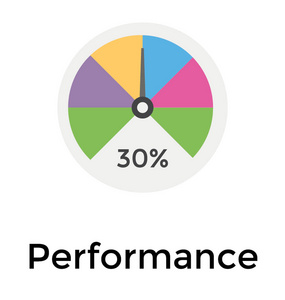 性能测量与饼图图标图片