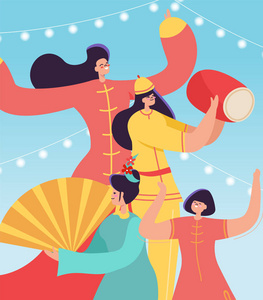 中国人庆祝农历新年.