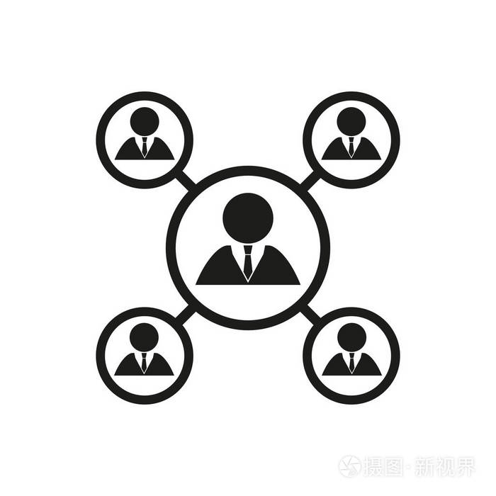 联盟营销图标. 简单的矢量图.