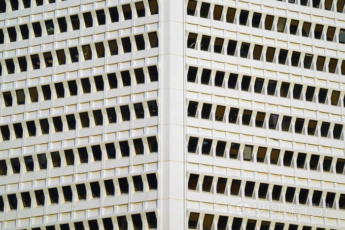 角度现代商务大厦摩天大楼重复图案建筑细节和几何结构住宅建筑建筑中