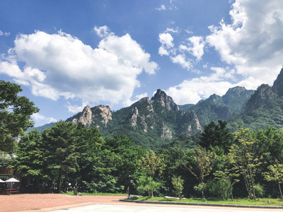 西拉克山国家公园美丽的山。 夏天。 韩国