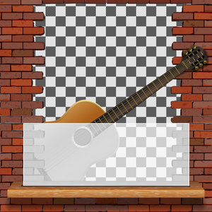 音乐图案砖墙