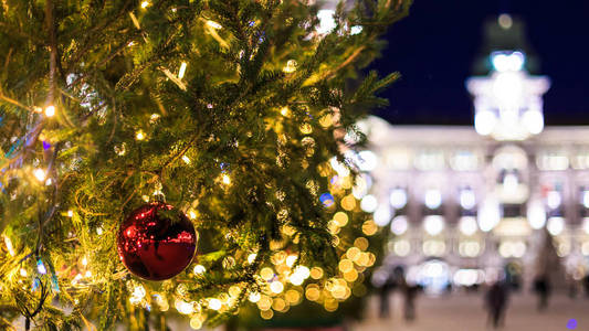 意大利广场的圣诞集市