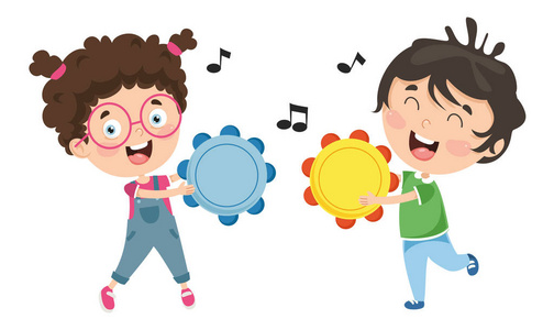 儿童音乐的矢量插图照片