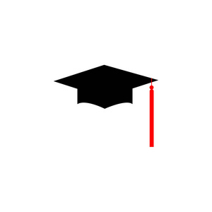 学校走廊和校园生活矢量图毕业帽标志模板设计元素