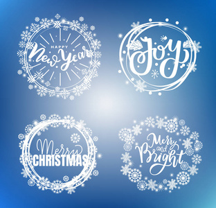 圣诞快乐, 新年快乐, 明亮的欢乐短信