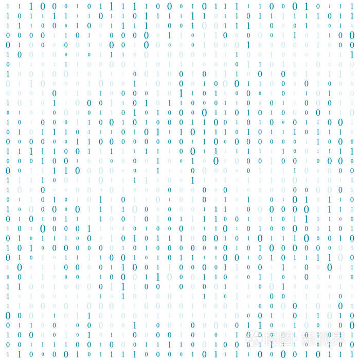 屏幕上有数字的背景二进制代码零一个矩阵白色背景横幅图案墙纸抽象