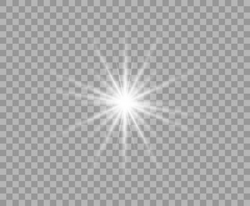 在孤立的透明背景上闪闪发光的元素.有可能覆盖照片