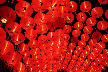 中国的红色灯笼节