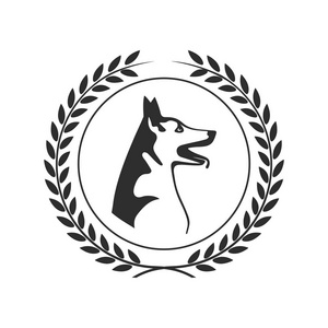 徽章上的狗头图片