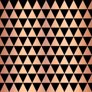 铜箔三角几何无缝图案