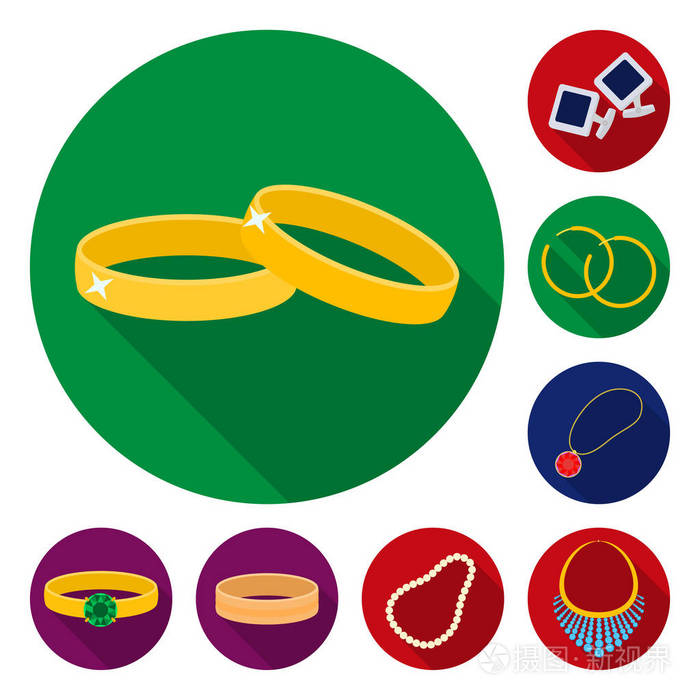 珠宝和项链符号的矢量设计珠宝和摆的股票向量的集合例证