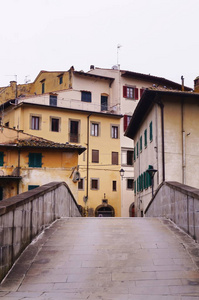 旧桥上的激流科马诺双子座托斯卡尼意大利