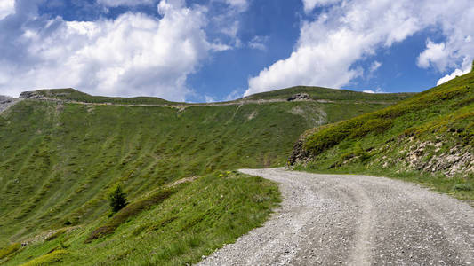 Assietta and Colle delle Finestre, Turin, Piedmont, italy, at su