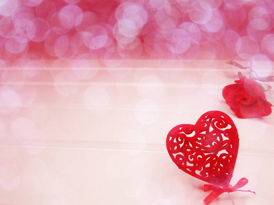 s day with hearts and rose flower background