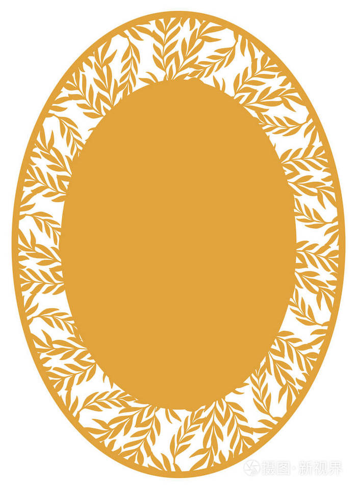 豪华贺卡信封婚礼邀请装饰元素. 模切纸卡与橄榄枝图案.