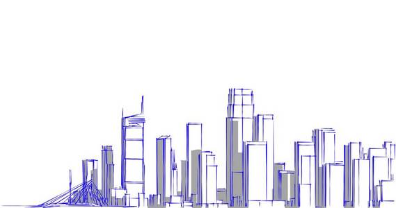 城市建筑及建筑物三维图