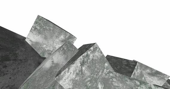 三维抽象混凝土立方体背景图片