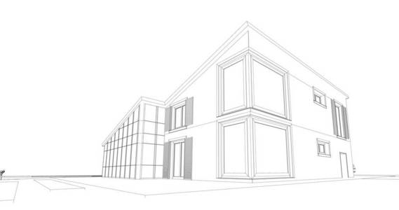 建筑物三维图房屋概念草图三维插图房屋概念草图3d插图房屋概念草图3d