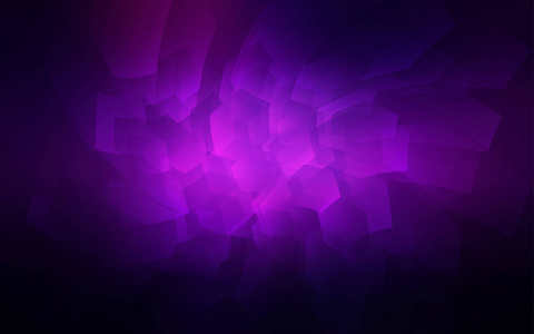 暗紫色粉红色矢量背景与六边形。 白色表面彩色六边形的插图。 模式可用于登陆页面。