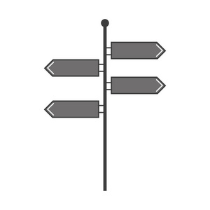方向标志导航标志矢量插图