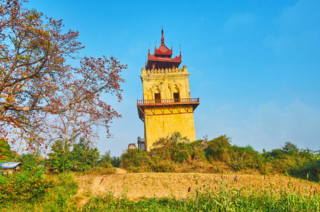 s the only preserved architectural detail, located in Ava, Myanm