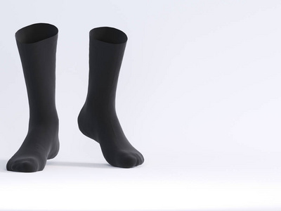 白色袜子, 袜子模型3d 渲染例证