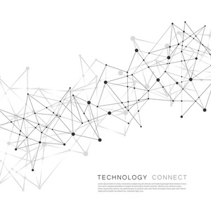 向量抽象连接线在科学背景