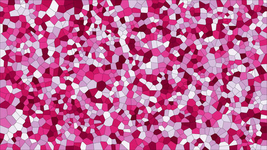彩色玻璃彩色Voronoi载体EPS抽象。 不规则细胞背景模式。 二维几何形状网格8k高清