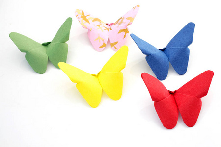 白色纸蝴蝶图片