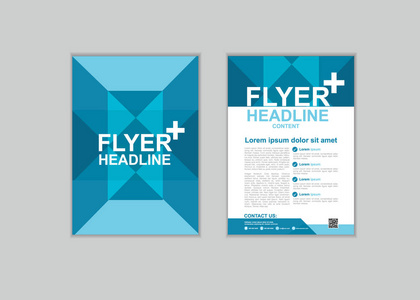 矢量小册子FLYER设计布局模板在4大小集合9