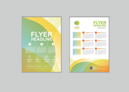 矢量小册子FLYER设计布局模板在4大小集合20