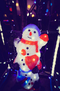 圣诞节装饰雪人雕像