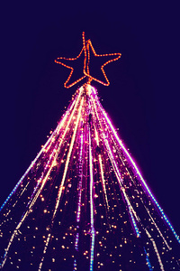 圣诞节圣诞树灯装饰