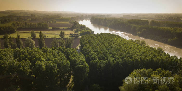 法国西部，格隆内河，森林，风景