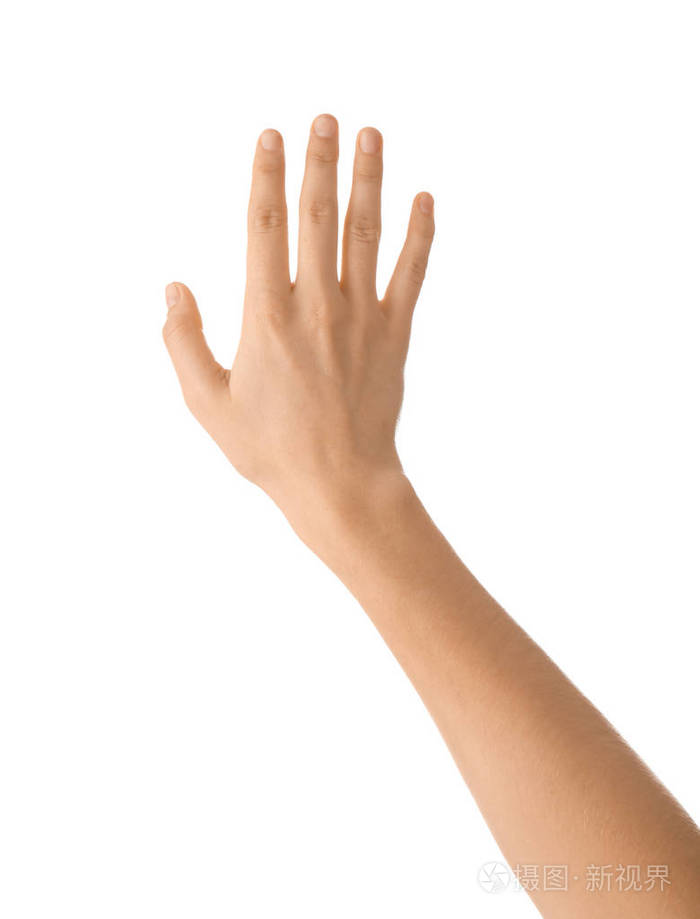 白色背景上的女性手照片-正版商用图片15xznq-摄图新视界